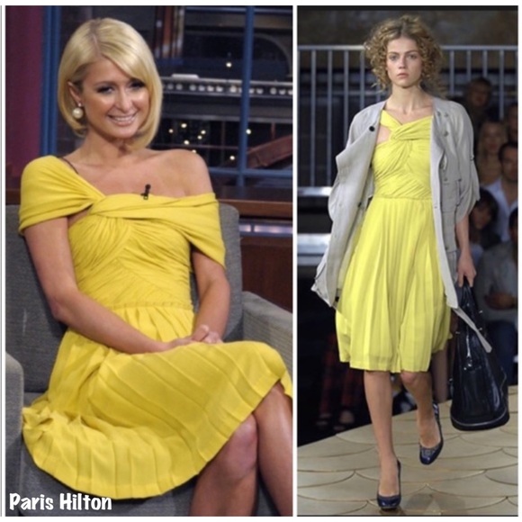 3.1 Phillip Lim citron Grecian pleated Dress 0 - Picture 2 of 7